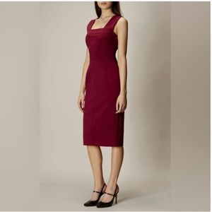 Karen Millen Burgundy Plum Midi Dress